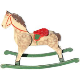 Cheval à bascule multicolore 96x25x70
