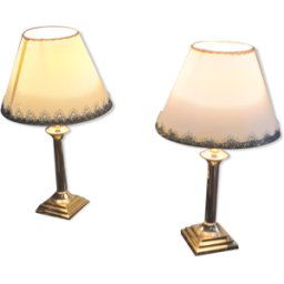 2 lampes deluxe laiton, chrome et or, 1970 a 80 dore 26x26x44