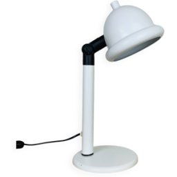 Lampe de bureau en métal blanc, Ikea années 80 blanc 18x18x50
