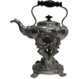 ART Samovar en Cuivre Argenté, style Louis XV 2ème moitié du XIXe argent 28x15x35