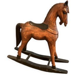 cheval à bascule marron 15x50x48