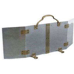 Écran de cheminée à trois panneaux des années 1990 par David Marshall, Espagne argent 105x15x48