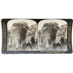 ART Photographie ancienne stereo, stereograph, luxe albumine 1903 Grèce du Nord noir 18x0x9