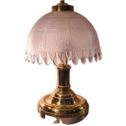 Lampe Delux 1970 a 80 chrome doré et verre moulé 31x22 tres bon etat dore 22x22x31