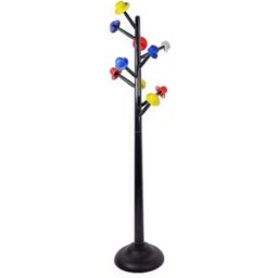 Postmodern coat stand 'Albero dei Cappelli' by Ugo Nespolo for Origlia, 1978 multicolore 37x37x186