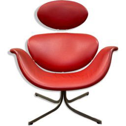 Fauteuil « Big Tulip » modèle F551 de Pierre Paulin, Artifort rouge 98x83x88