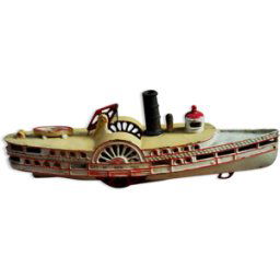 Bateau ancien mécanique de la "Wilkins Toy Company multicolore 38x0x0