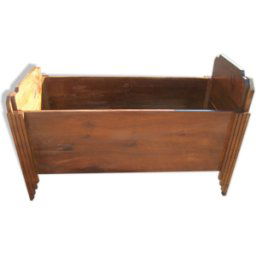 Lit enfant art déco bois 141x65x80