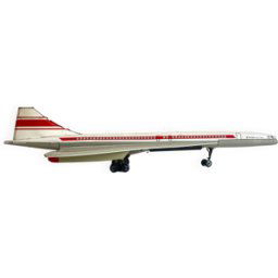 Avion concorde jouet métal joustra vintage blanc 27x54x13
