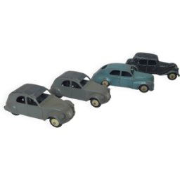 Ancien lot de 4 dinky toys noir 9x3x4