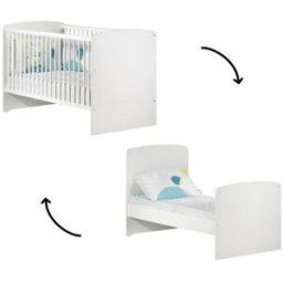 Baby Price Lit bébé évolutif New Basic Little Big Bed blanc (70 x 140 cm)