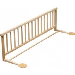 Combelle Barrière de lit en bois de hêtre Audrey Brut 127 cm