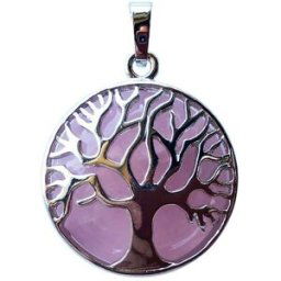 France Minéraux Pendentif Quartz rose - Arbre de vie