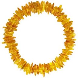 France Minéraux Bracelet Ambre Jaune - Baroque 19cm