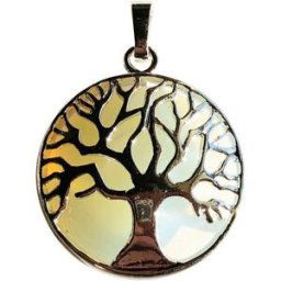 France Minéraux Pendentif Opale synthétique - Arbre de vie