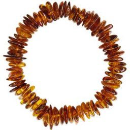 France Minéraux Bracelet Ambre Cognac - Baroque 19cm