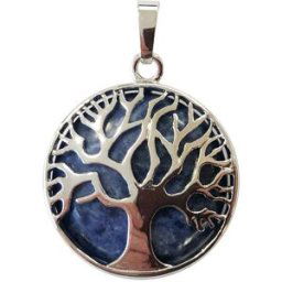 France Minéraux Pendentif Sodalite - Arbre de vie