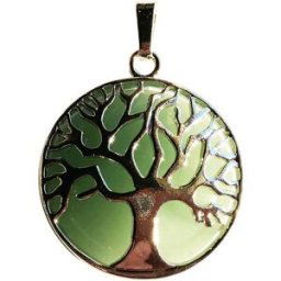 France Minéraux Pendentif Aventurine - Arbre de vie