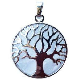 France Minéraux Pendentif Cristal de roche - Arbre de vie