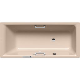 Kaldewei Puro star bath 259423000030 170x80cm, trop-plein sur le côté, trou de trop-plein en face, bahama beige