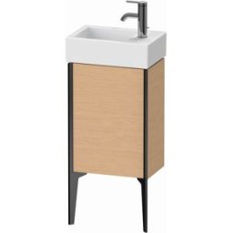 XViu Duravit vasque XV4530LB212 36,4 x 49,3 x 23,4 cm, gauche, 2000 brossé, porte match1, noir mat