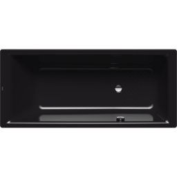 Kaldewei Puro baignoire 256730000701 180x80cm, trop-plein sur le côté, antidérapant, noir