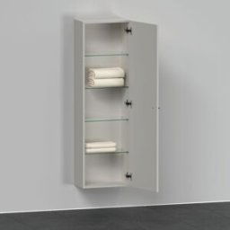 Duravit D-Neo armoire mi-hauteur DE1318R0707 40 x 24 cm, Gris Béton Mat , 2000 porte, droite, 4 étagères en verre