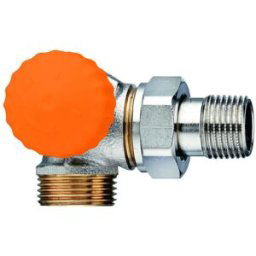 Heimeier Corps de vanne thermostatique Eclipse 3938-02.000 R 2000 / 2xG 3/4 AG, Winkeleck, bronze nickelé, gauche