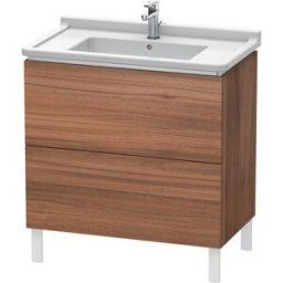 L-Cube Duravit vasque LC660907979 82 x 46,9 cm, noyer naturel, 2 coulissants, debout
