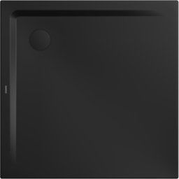 Kaldewei Receveur de douche Superplan 386548040676 120x120x2,5cm, avec support, noir mat100