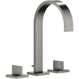 Dornbracht avec garniture de vidage lavabo trois trous 20713782-99 match0, platine foncé mat