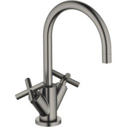 Dornbracht Tara. mélangeur de poignée 22513892-99 pour lavabo, avec garniture de vidage , projection 165 mm, mat platine foncé