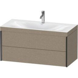 XViu Duravit vasque XV4616OB211C 100x48cm, 2 tiroirs, 2000 , noir mat, Cadres C, chêne cachemire