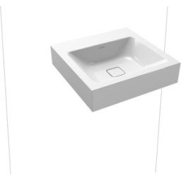 Kaldewei Cono vasque murale 908606003001 50x50cm, sans trop-plein, sans trou pour robinetterie, effet perlant blanc