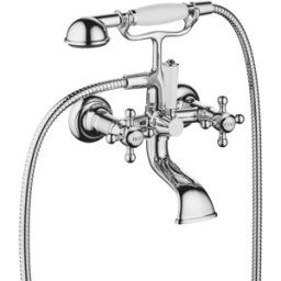 Dornbracht Madison Mélangeur bain de poignée 25023360-00 avec ensemble de douche, chromé