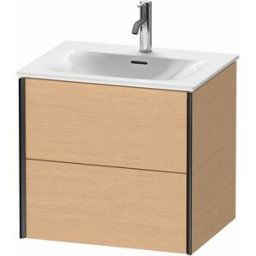 XViu Duravit vasque XV41320B212 61 x 55,7 x 48 cm, chêne brossé, 2 tiroirs, noir mat