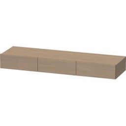 Duravit DuraStyle étagère tiroir DS827203535 150 x 44 cm, 3 tiroirs, chêne terra, avec support console