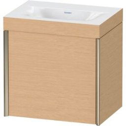 XViu Duravit vasque XV4630NB112C 45x33,3cm, 2000 , gauche, sans trou pour robinet, champagne mat, Cadres C, chêne brossé