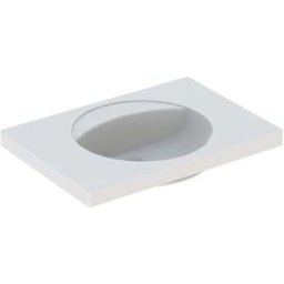 Geberit Preciosa lavabo 124284000 80 x 55 cm, blanc, sans trou pour robinetterie et trop-plein