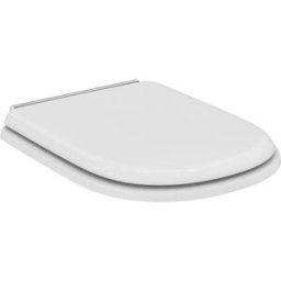 Abattant WC Ideal Standard Calla T627801 blanc, charnières chromées