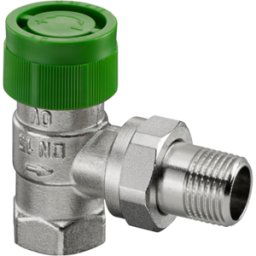 Oventrop Vanne thermostatique série AZ V 1187504 DN 15, d'angle, préréglage en continu, laiton nickelé