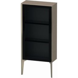 XViu Duravit haute XV1361RB111 50x24x89cm, porte vitrée, champagne mat, porte à droite, chêne cachemire