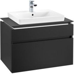 Villeroy und Boch Villeroy & Boch Legato Villeroy & Boch B679L0PD 80x55x50cm, avec éclairage LED, Black Matt Lacquer