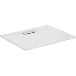 Ideal Standard Flat New receveur de douche rectangulaire T447401 garniture de vidange avec couvercle, 90 x 70 x 801 cm, blanc (Alpin)