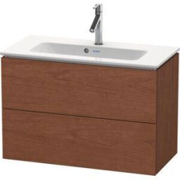 L-Cube Duravit vasque LC625701313 82 x 39, 2000 cm, noyer américain, 2 tiroirs, suspendu