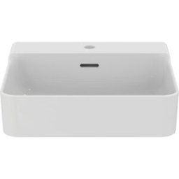 Ideal Standard T3812MA avec trou pour robinetterie et trop-plein, sol, 500 x 450 x 165 mm, blanc Ideal Plus