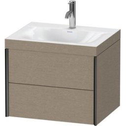 XViu Duravit vasque XV4614OB211C 60x48cm, 2 tiroirs, 2000 , noir mat, Cadres C, chêne cachemire