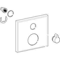 rosace Hansa d: 150x150 mm complète Varox 59914220 Pro diamètre intérieur 46,6 mm