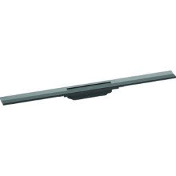 Hansgrohe RainDrain Flex caniveau de douche 56044340 80cm, kit de finition, peut être raccourci, chrome noir brossé