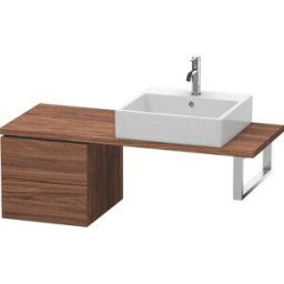 Duravit L-Cube meuble bas LC582602121 42 x 47,7 cm, noyer foncé, pour console, 2 tiroirs
